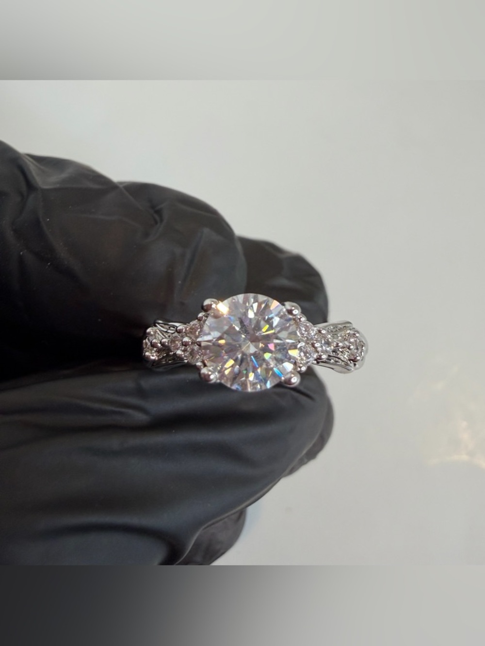 Moissanite Ring Size: 7 - Picture 9 of 17
